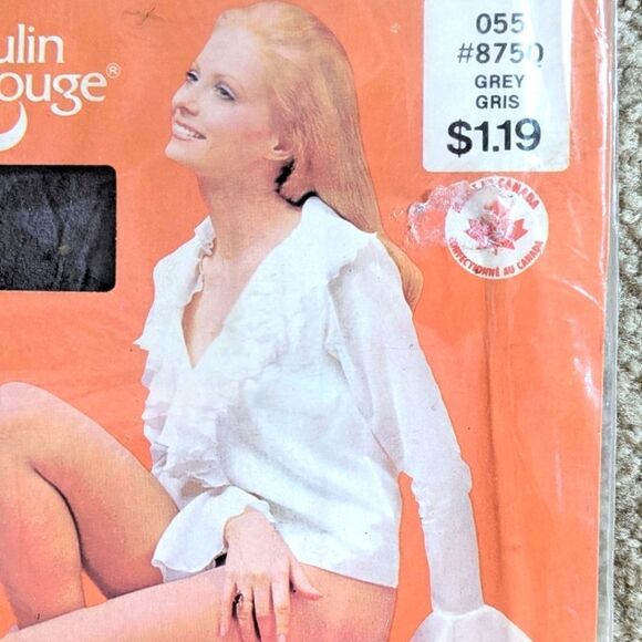 $5 Item! NWT Vintage Queen Size Moulin Rouge 160-200lb Double Mesh Pantyhose - Picture 5 of 11